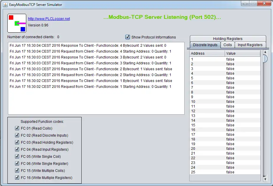 Download web tool or web app EasyModbusTCP/UDP/RTU .java to run in Linux online