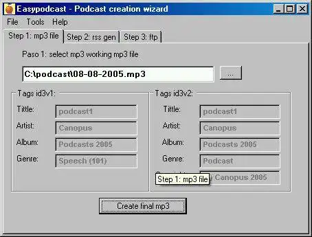 Download web tool or web app Easypodcast
