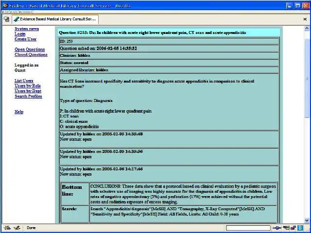 Download web tool or web app EBM Library Consult Service (LCS) to run in Windows online over Linux online