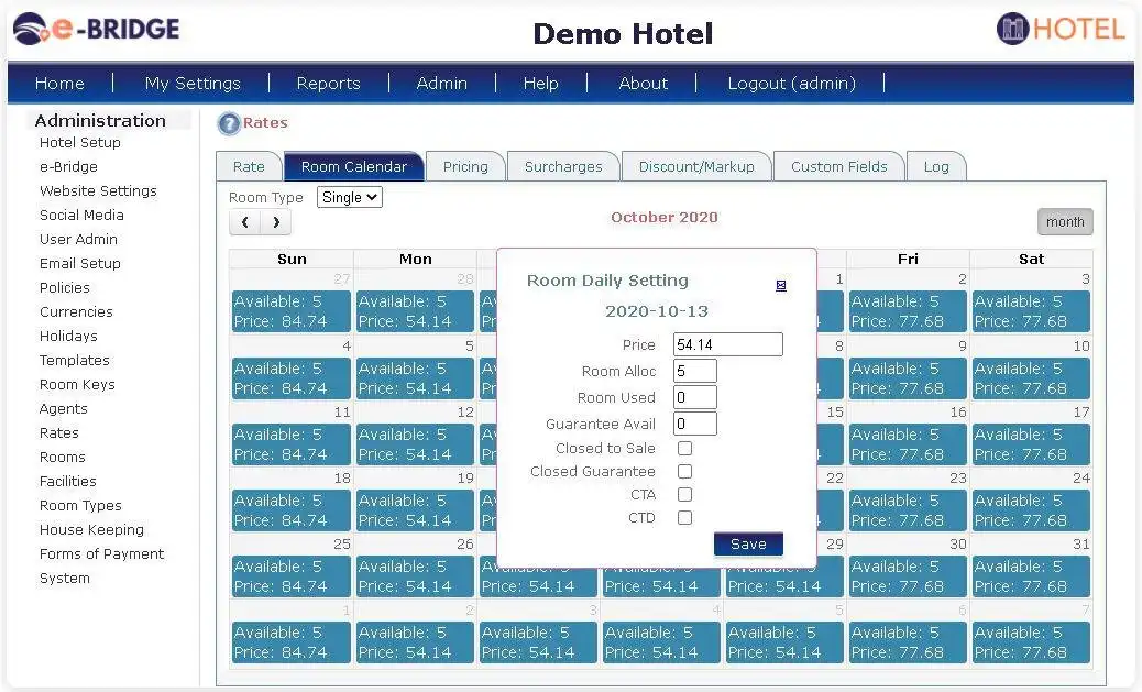 Download web tool or web app e-Bridge Hotel