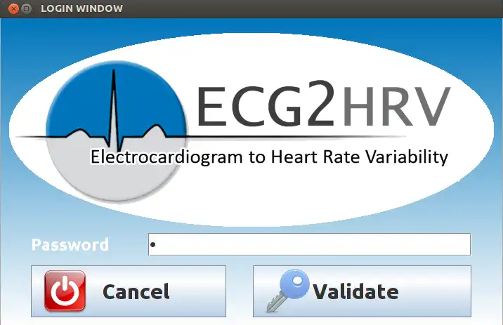 Download web tool or web app ECG2HRV to run in Windows online over Linux online