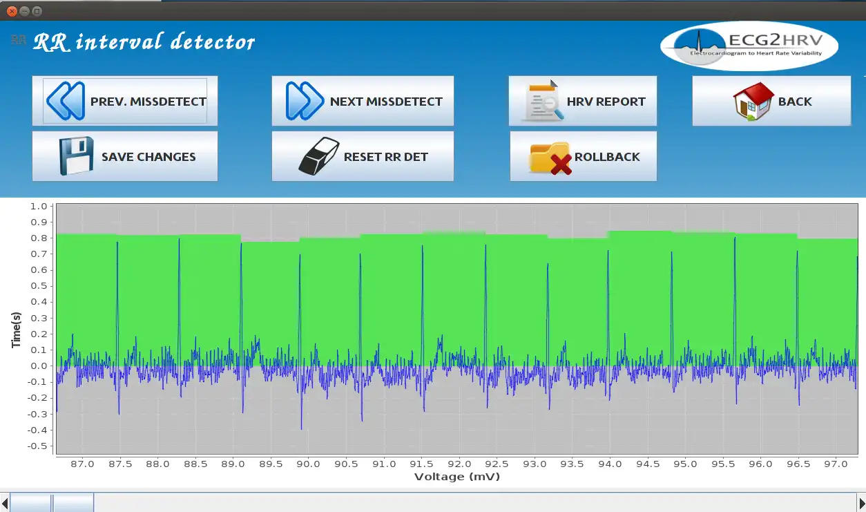 Tải xuống công cụ web hoặc ứng dụng web ECG2HRV để chạy trực tuyến trên Windows qua Linux trực tuyến