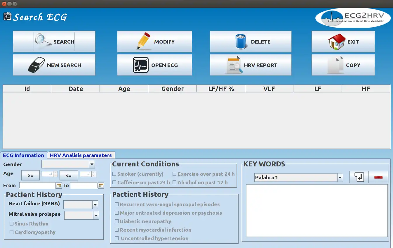 Download web tool or web app ECG2HRV to run in Windows online over Linux online