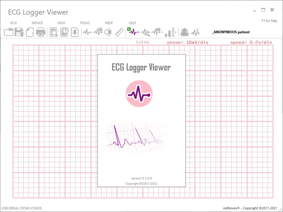 Download web tool or web app ECG Logger Viewer