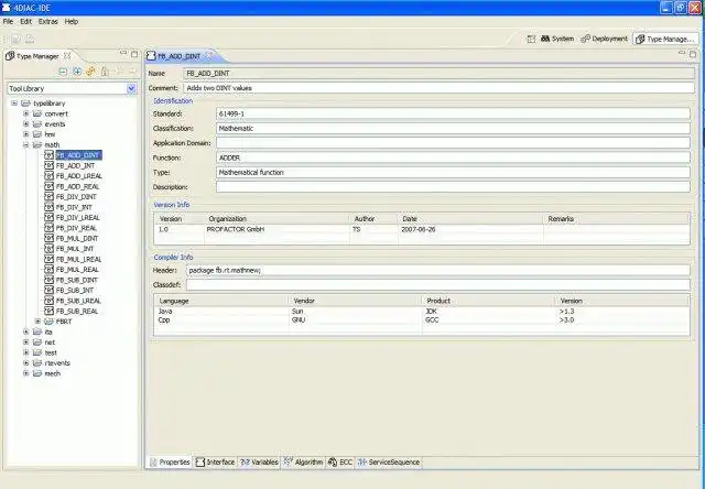 Download web tool or web app Eclipse 4diac to run in Linux online