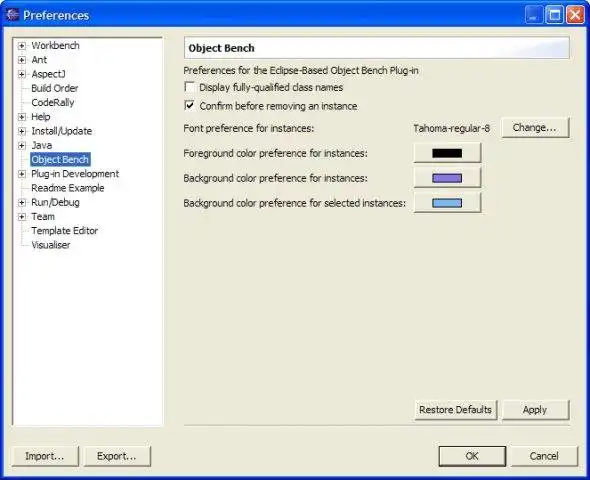 Unduh alat web atau aplikasi web Eclipse-Based Object Bench (E-BOB)