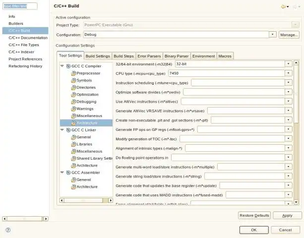 Download web tool or web app Eclipse CDT GNU PowerPC Plug-in