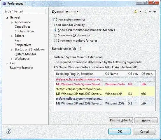 Download web tool or web app Eclipse System Monitor