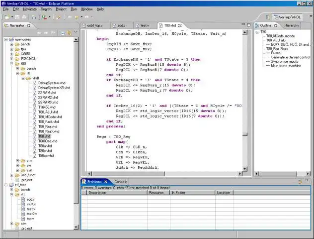 ابزار وب یا برنامه وب ویرایشگر Eclipse Verilog را برای اجرای آنلاین در ویندوز از طریق لینوکس به صورت آنلاین دانلود کنید