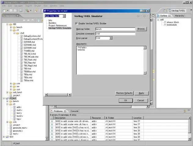 Download web tool or web app Eclipse Verilog editor to run in Windows online over Linux online