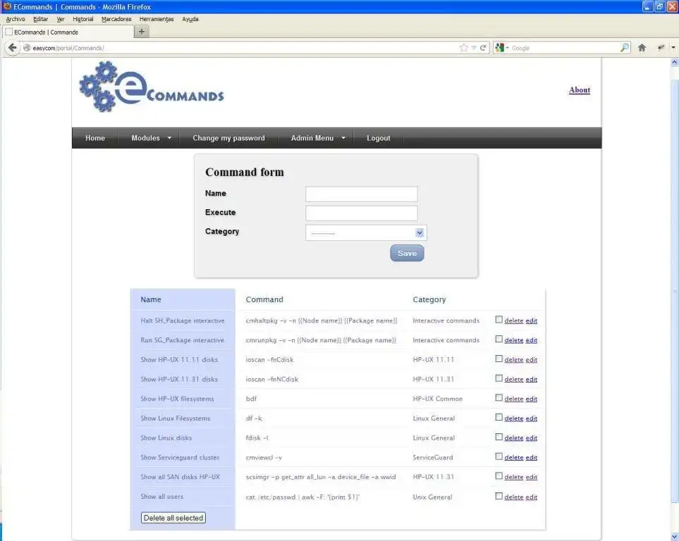 Download web tool or web app ECommands