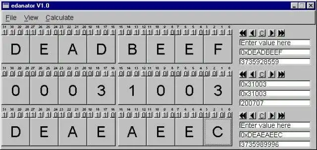 Download web tool or web app edanator binary/hex graphical calculator