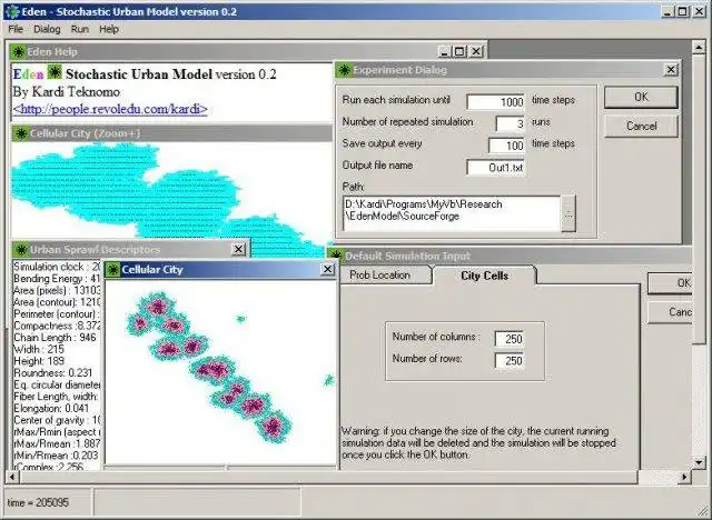 Download web tool or web app Eden - Stochastic Urban Cellular Model to run in Windows online over Linux online