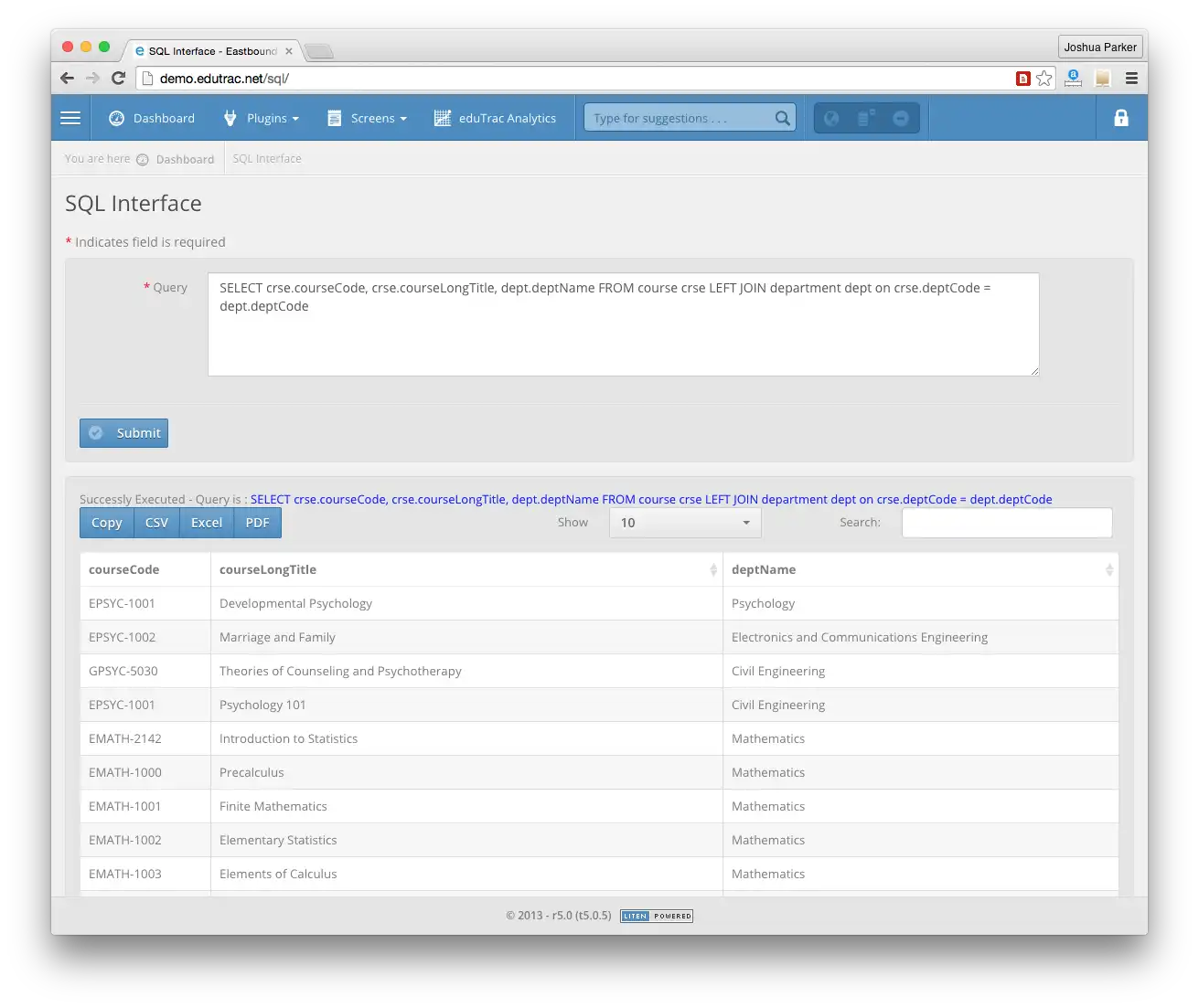 Download web tool or web app eduTrac Student Information System