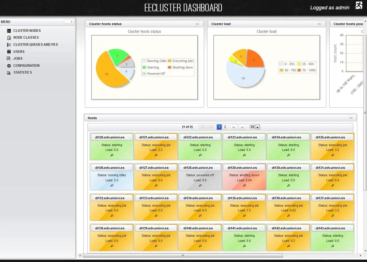 Download web tool or web app EECluster to run in Linux online