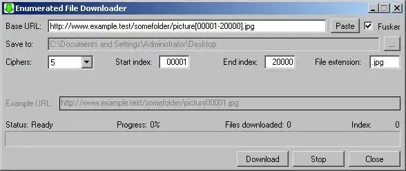 Download web tool or web app EFD (Enumerated File Downloader)