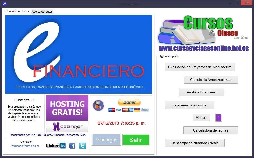 Download web tool or web app E Financiero 1.3.01