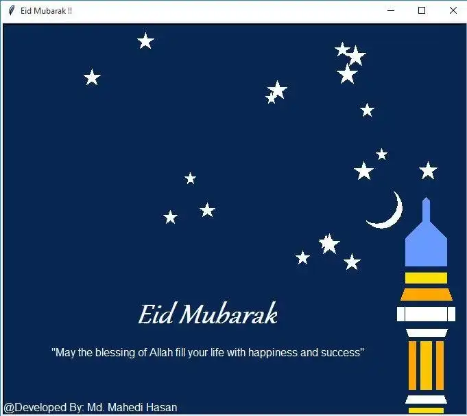 Download web tool or web app Eid_Greetings