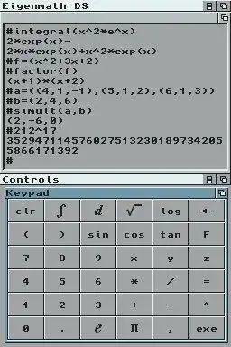 Download web tool or web app Eigenmath DS to run in Windows online over Linux online