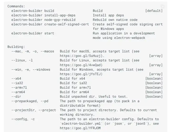 Download web tool or web app electron-builder