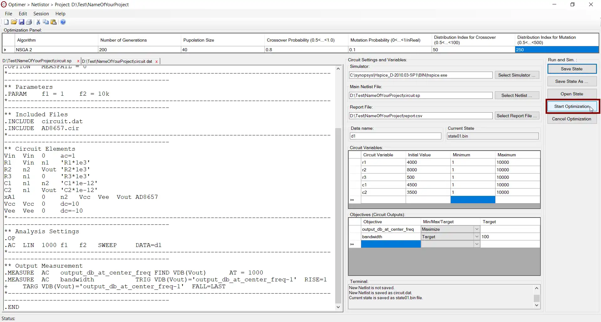 Download web tool or web app Electronic Circuit Optimization to run in Windows online over Linux online