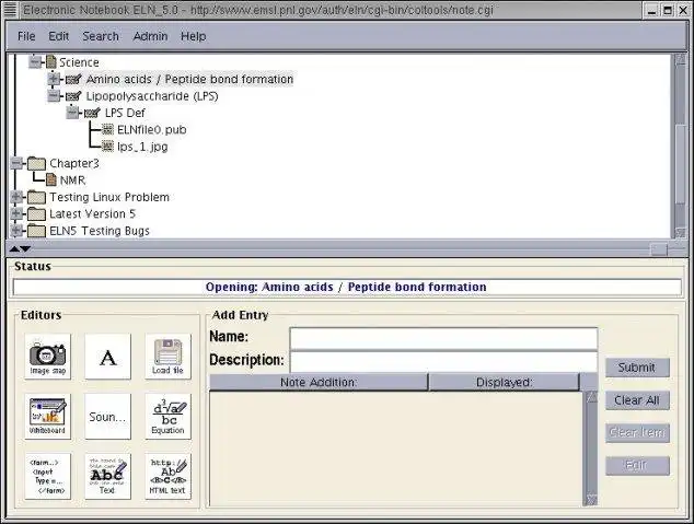 Download web tool or web app Electronic Laboratory Notebook to run in Linux online