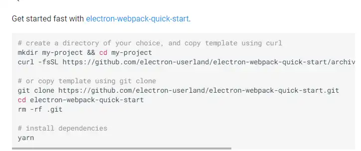 Laden Sie das Web-Tool oder die Web-App Electron-Webpack herunter