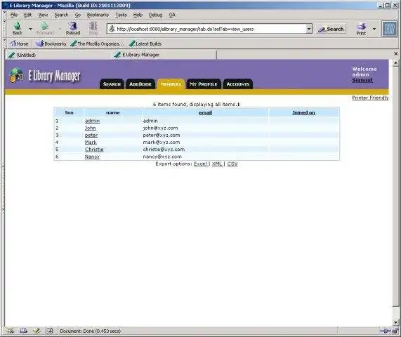 Download web tool or web app ELibraryManager