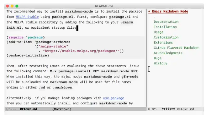 Download web tool or web app Emacs Markdown Mode