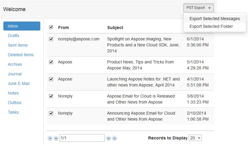 Download web tool or web app Email Processing in ASP.NET