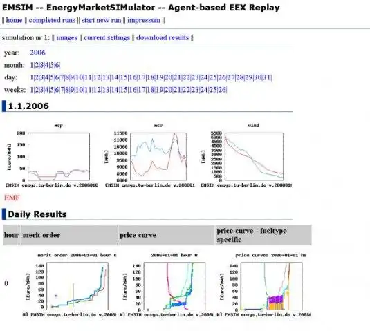 Download web tool or web app EMSIM -- EnergyMarketSIMulator to run in Linux online