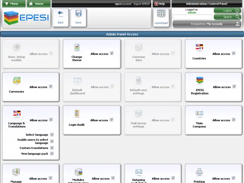 Download web tool or web app Epesi BIM Free  Open Source CRM