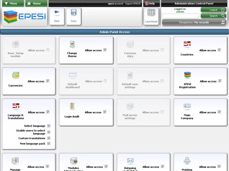 Download web tool or web app EPESI - Business Information Manager
