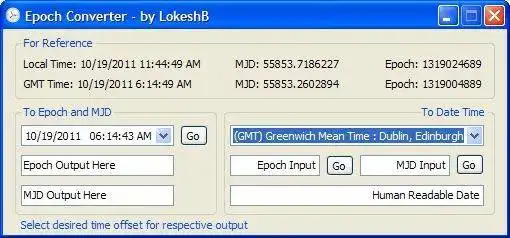 Download web tool or web app Epoch Converter