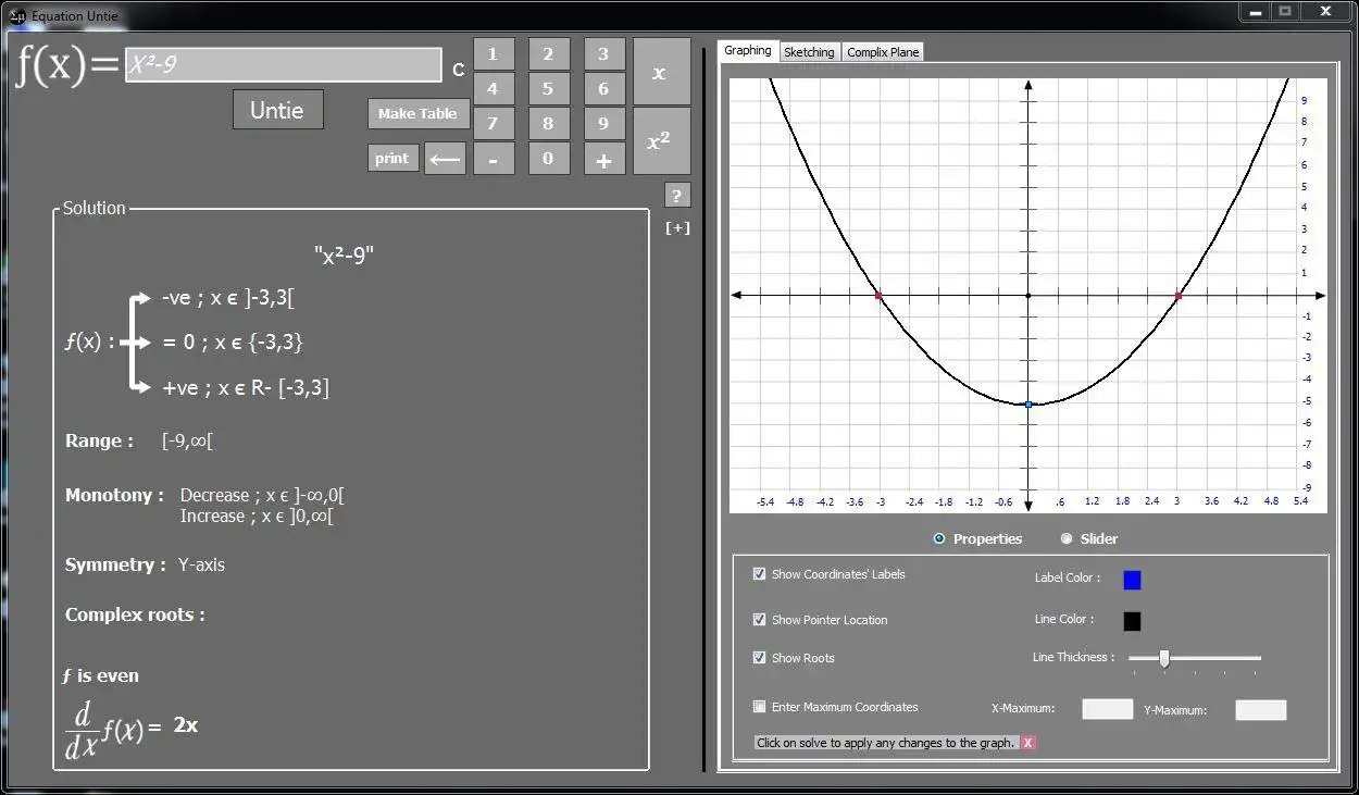 Download web tool or web app Equation Untie (Equation Solver) to run in Windows online over Linux online