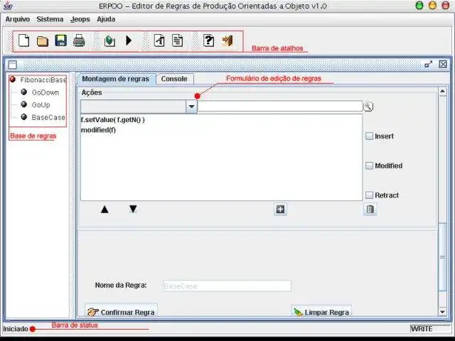 Download web tool or web app ERPOO - Editor de regras para o JEOPS to run in Linux online