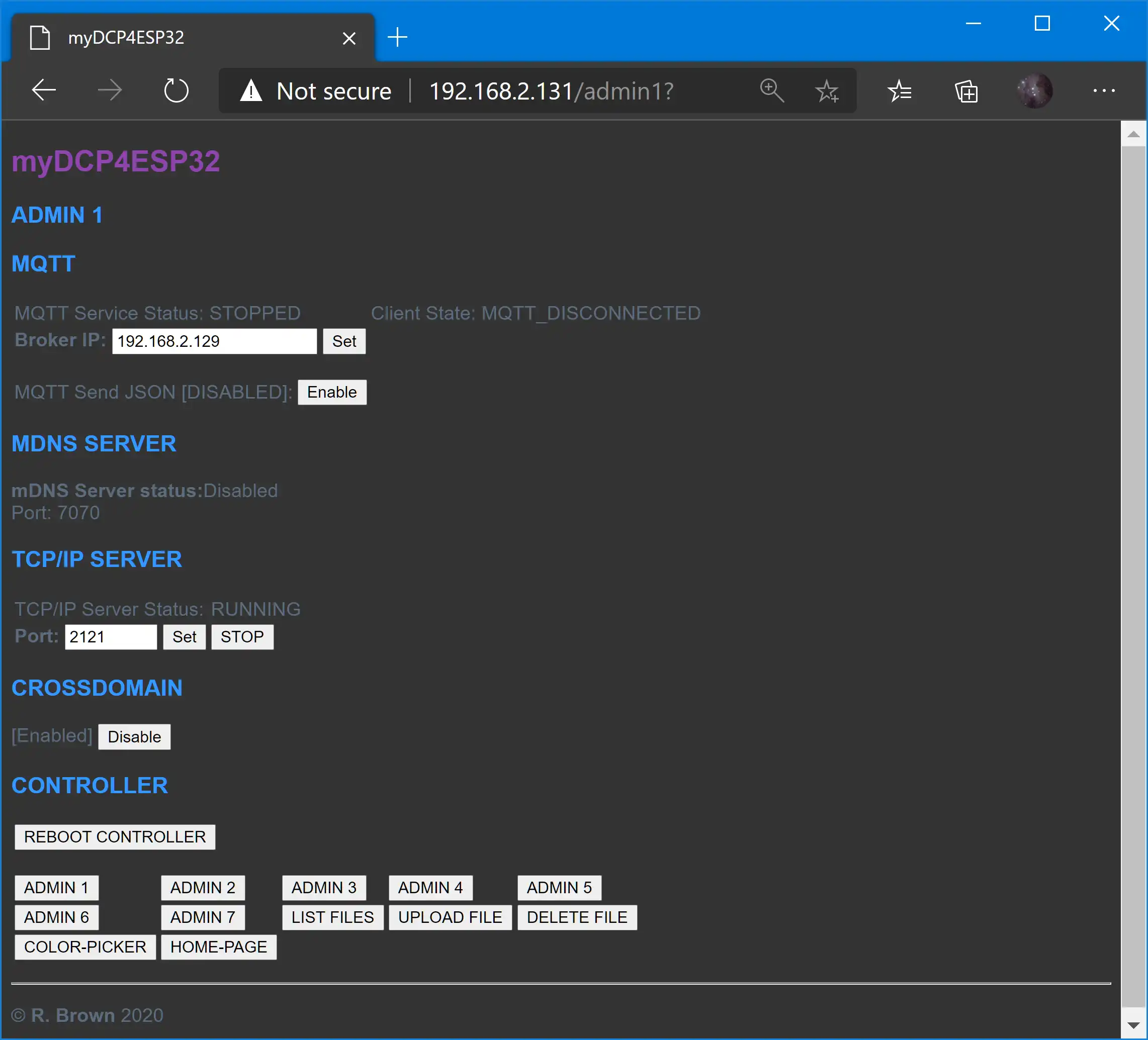 Download web tool or web app ESP32 Dew Controller