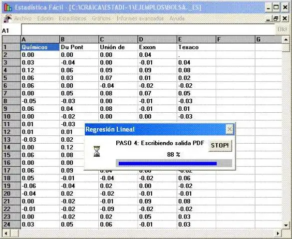 Download web tool or web app Estadistica Facil to run in Windows online over Linux online