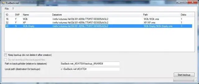 Download web tool or web app EsxBack.net