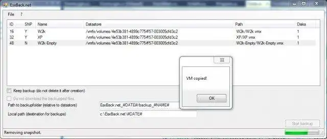 Download web tool or web app EsxBack.net