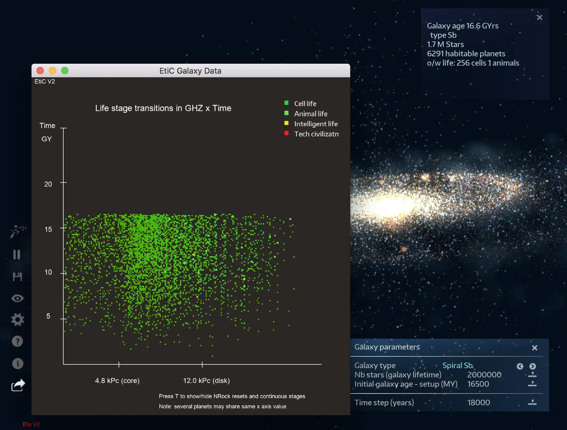 Download web tool or web app EtiC Galaxy simulation to run in Windows online over Linux online