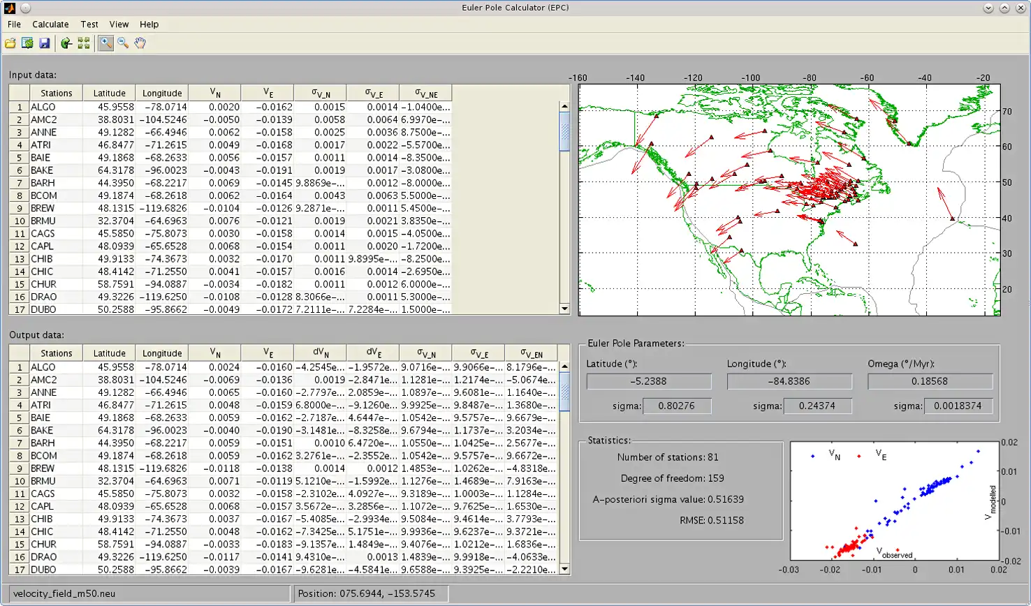 Download web tool or web app Euler Pole Calculator (EPC)