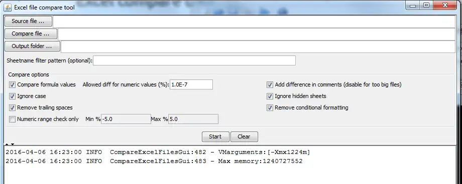 Download web tool or web app Excel compare tool