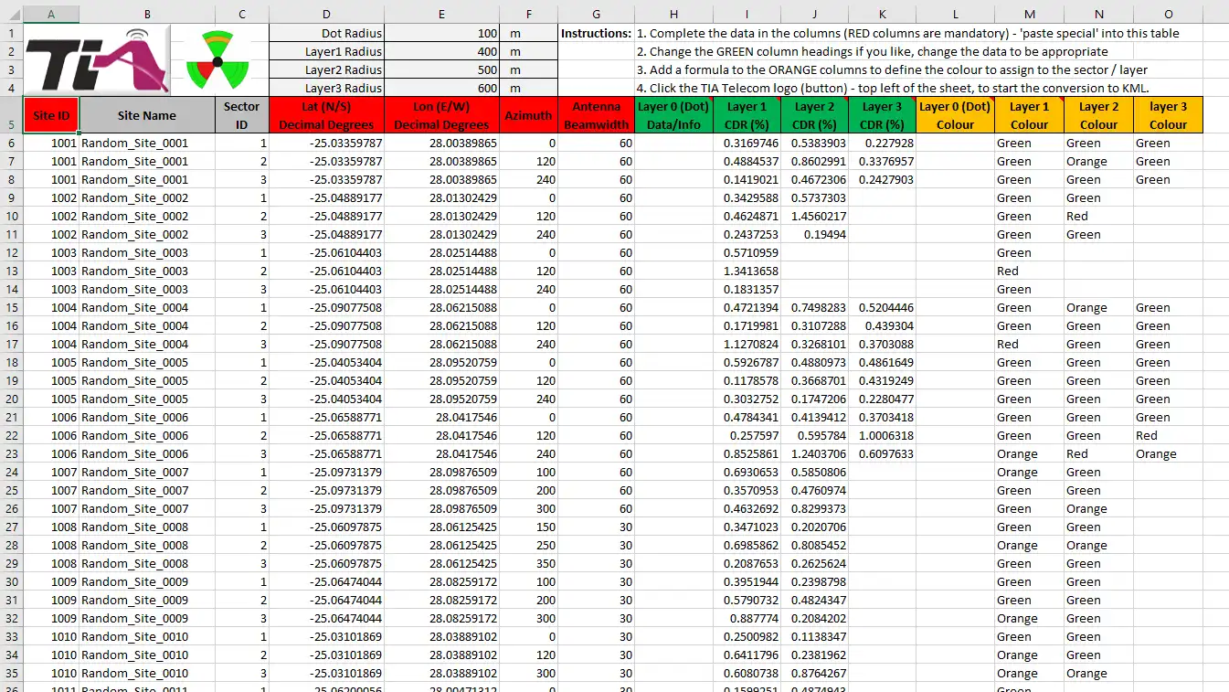 Download web tool or web app Excel Google Earth KML Creator