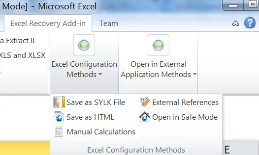 Download web tool or web app Excel Recovery Add-In