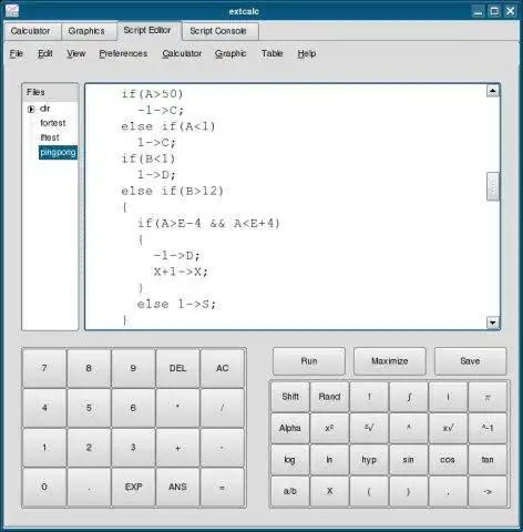 Download web tool or web app Extcalc  to run in Linux online