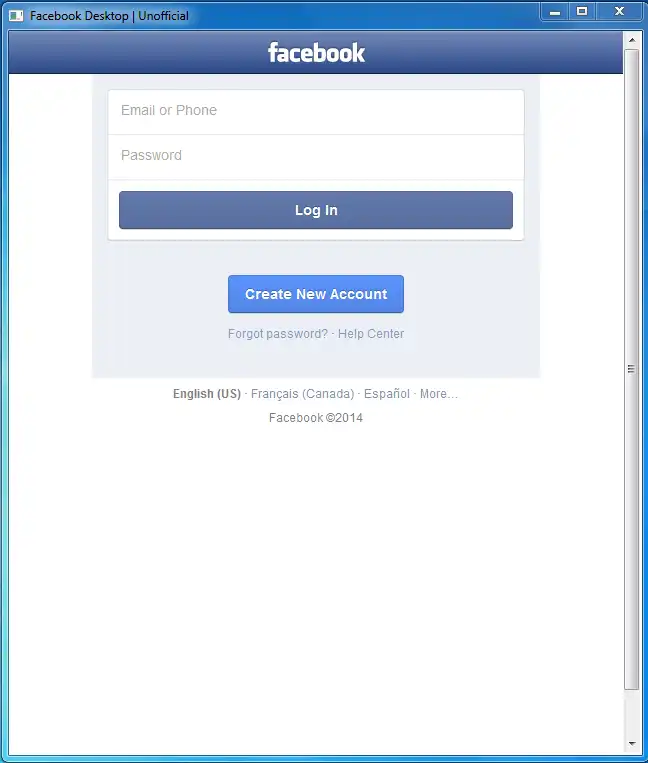 Download web tool or web app Facebook for Desktop Version