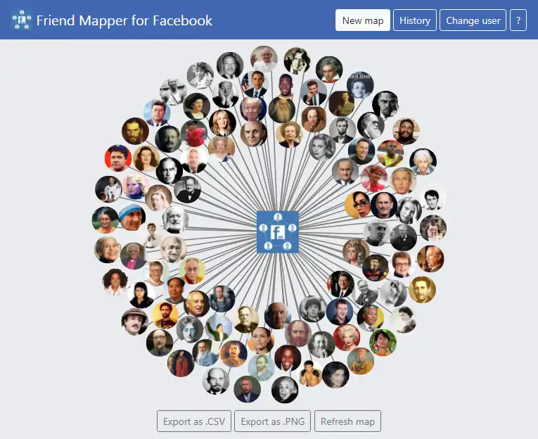下载网络工具或网络应用 Facebook Friend Mapper