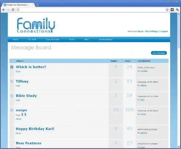 Download web tool or web app Family Connections