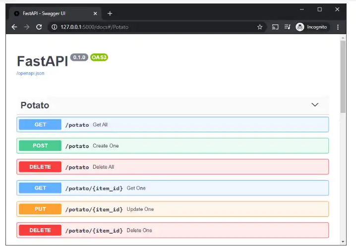 Download web tool or web app FastAPI CRUD Router